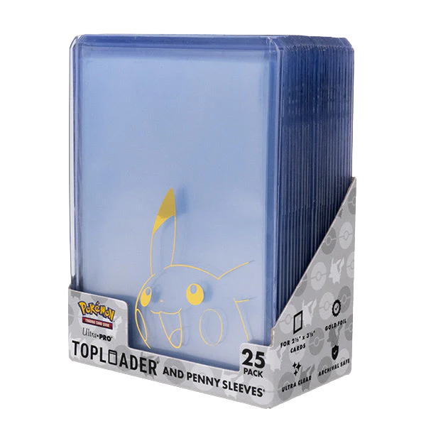 Topload Sleeve: 3x4 Toploader Combo-Pokemon- Pikachu (25 sleeves + 25 toploads)